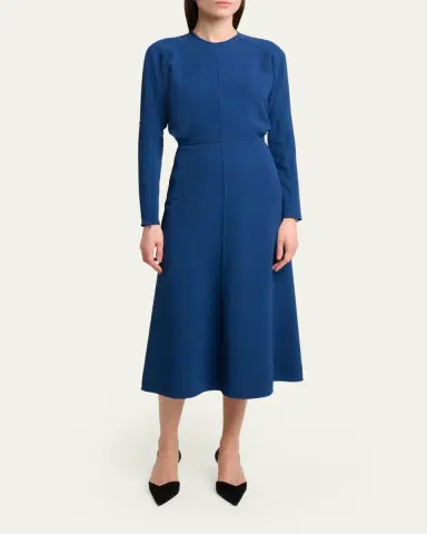 Victoria Beckham Long-Dolman-Sleeve Dress | Thumbnail 2 Victoria Beckham Long-Dolman-Sleeve Dress | Thumbnail 2