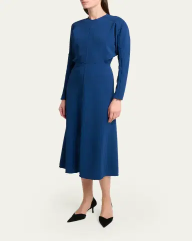 Victoria Beckham Long-Dolman-Sleeve Dress | Thumbnail 4 Victoria Beckham Long-Dolman-Sleeve Dress | Thumbnail 4