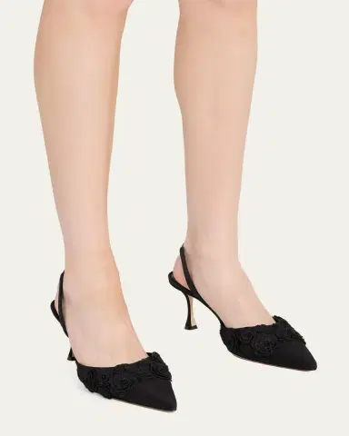 Manolo Blahnik 70mm Svemutasli Gala Floral Slingback Pumps | Thumbnail 2 Manolo Blahnik 70mm Svemutasli Gala Floral Slingback Pumps | Thumbnail 2