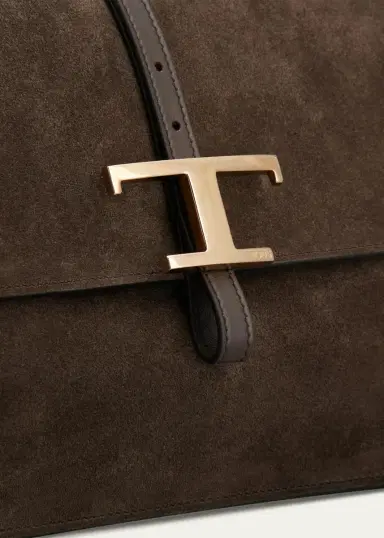 Tod's T Timeless Suede Shoulder Bag | Thumbnail 3 Tod's T Timeless Suede Shoulder Bag | Thumbnail 3