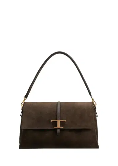 Tod's T Timeless Suede Shoulder Bag | Thumbnail 1 Tod's T Timeless Suede Shoulder Bag | Thumbnail 1