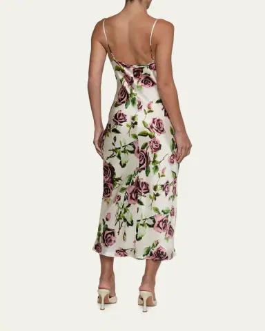 L'AGENCE Seridie Silk Floral Slip Dress | Thumbnail 3 L'AGENCE Seridie Silk Floral Slip Dress | Thumbnail 3