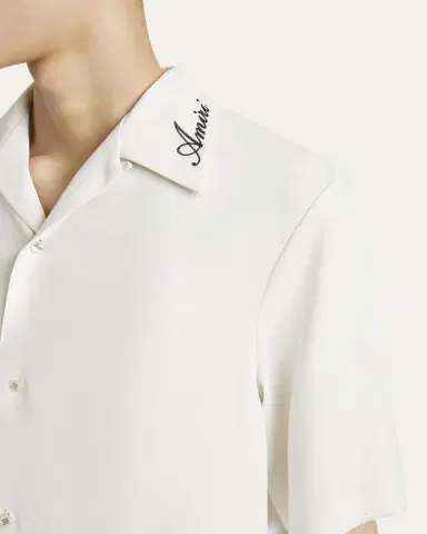 Amiri Men's Brushed Polyester Camp Shirt | Thumbnail 5 Amiri Men's Brushed Polyester Camp Shirt | Thumbnail 5