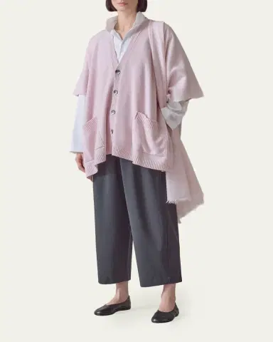 Eskandar Side-Slit Cashmere Cardigan | Thumbnail 2 Eskandar Side-Slit Cashmere Cardigan | Thumbnail 2