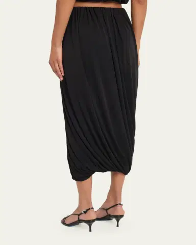 Cinq à Sept Calden Draped Midi Skirt | Thumbnail 3 Cinq à Sept Calden Draped Midi Skirt | Thumbnail 3
