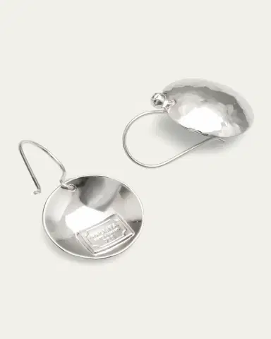 Ippolita Disc Earrings in Sterling SIlver with Diamonds | Thumbnail 4 Ippolita Disc Earrings in Sterling SIlver with Diamonds | Thumbnail 4