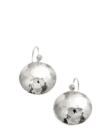 Ippolita Disc Earrings in Sterling SIlver with Diamonds | Thumbnail 1 Ippolita Disc Earrings in Sterling SIlver with Diamonds | Thumbnail 1