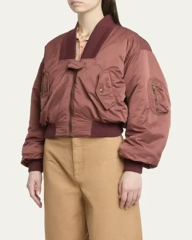 Chloé Short Bomber Jacket | Thumbnail 4 Chloé Short Bomber Jacket | Thumbnail 4