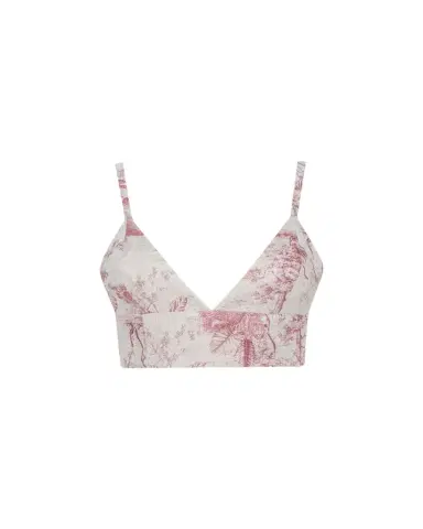 L'AGENCE Kaori Etoile-Print Linen Bralette Top | Thumbnail 1 L'AGENCE Kaori Etoile-Print Linen Bralette Top | Thumbnail 1