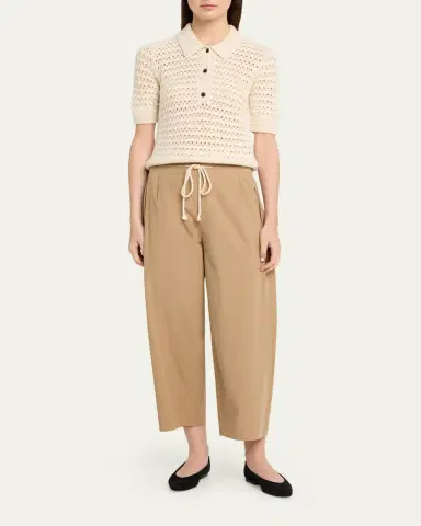 Maria McManus Cashmere and Cotton Lace Crochet Polo Shirt | Thumbnail 2 Maria McManus Cashmere and Cotton Lace Crochet Polo Shirt | Thumbnail 2