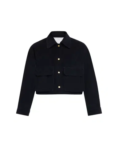 Maria McManus Cropped Snap-Front Velvet Jacket | Thumbnail 1 Maria McManus Cropped Snap-Front Velvet Jacket | Thumbnail 1