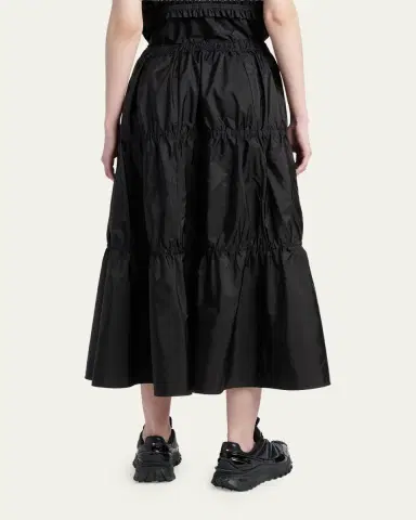 Moncler Tiered Nylon Midi Skirt | Thumbnail 3 Moncler Tiered Nylon Midi Skirt | Thumbnail 3
