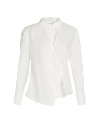 Veronica Beard Perezzi Asymmetric Linen Shirt | Thumbnail 1 Veronica Beard Perezzi Asymmetric Linen Shirt | Thumbnail 1