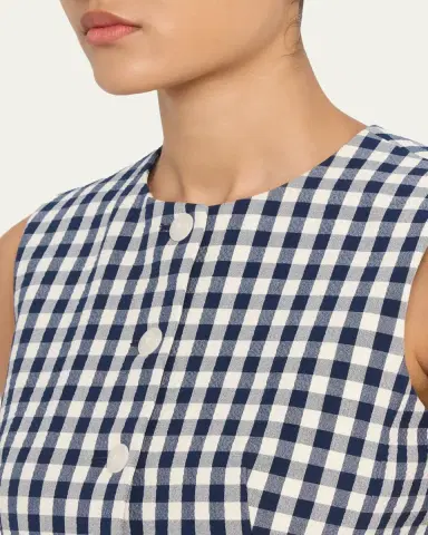 Veronica Beard Lois Tailored Gingham Vest | Thumbnail 5 Veronica Beard Lois Tailored Gingham Vest | Thumbnail 5