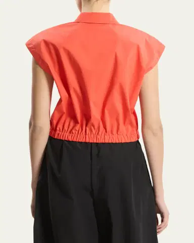 Theory Button-Front Cap-Sleeve Shirt | Thumbnail 3 Theory Button-Front Cap-Sleeve Shirt | Thumbnail 3