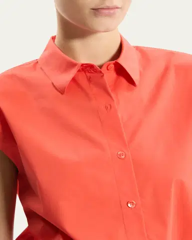 Theory Button-Front Cap-Sleeve Shirt | Thumbnail 5 Theory Button-Front Cap-Sleeve Shirt | Thumbnail 5