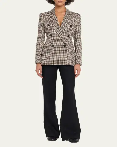 Max Mara Wool Houndstooth Double-Breasted Jacket | Thumbnail 2 Max Mara Wool Houndstooth Double-Breasted Jacket | Thumbnail 2