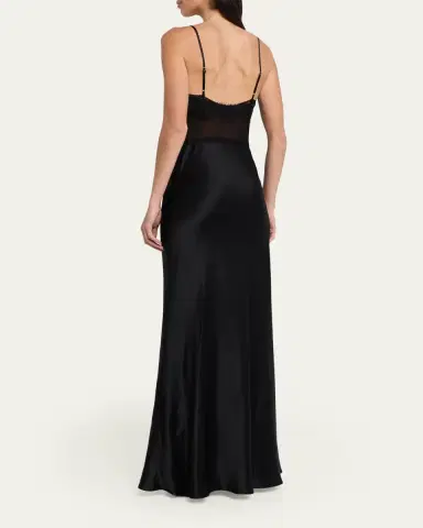 L'AGENCE Elsa Silk Gown | Thumbnail 3 L'AGENCE Elsa Silk Gown | Thumbnail 3