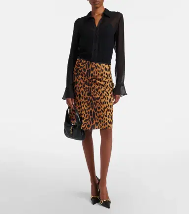 Gucci Leopard-print silk midi skirt | Thumbnail 2 Gucci Leopard-print silk midi skirt | Thumbnail 2