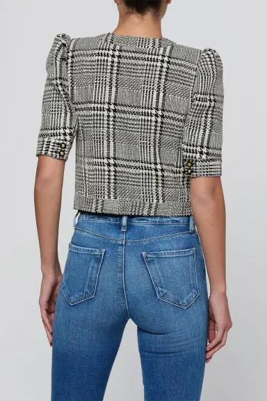 L'Agence Allegra Short Sleeve Cropped Jacket | Thumbnail 4 L'Agence Allegra Short Sleeve Cropped Jacket | Thumbnail 4