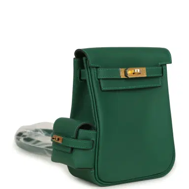HERMÈS Hermes Mini Kelly Jump Backpack Vert Moyen Swift Gold Hardware | Thumbnail 2 HERMÈS Hermes Mini Kelly Jump Backpack Vert Moyen Swift Gold Hardware | Thumbnail 2