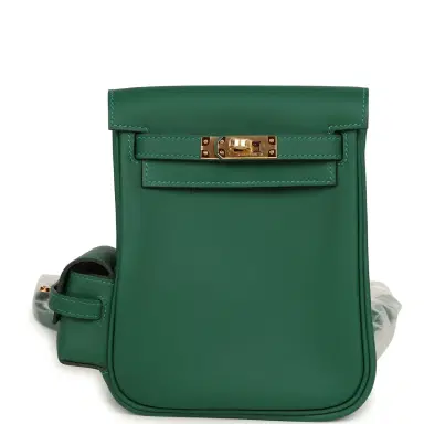 HERMÈS Hermes Mini Kelly Jump Backpack Vert Moyen Swift Gold Hardware | Thumbnail 1 HERMÈS Hermes Mini Kelly Jump Backpack Vert Moyen Swift Gold Hardware | Thumbnail 1