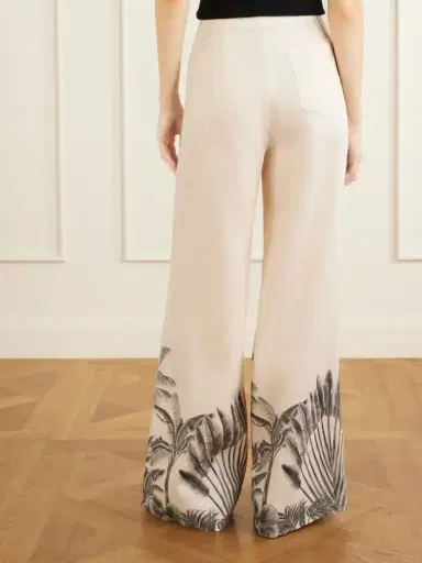 ANDRES OTALORA Voz De Calma Printed Linen Wide-leg Pants | Thumbnail 3 ANDRES OTALORA Voz De Calma Printed Linen Wide-leg Pants | Thumbnail 3