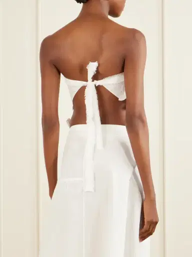 SIR. Klara Cropped Broderie-anglaise-trimmed Cotton-poplin Top | Thumbnail 3 SIR. Klara Cropped Broderie-anglaise-trimmed Cotton-poplin Top | Thumbnail 3