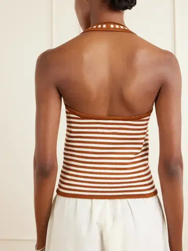 Calle Del Mar Halterneck Striped Knitted Top | Thumbnail 3 Calle Del Mar Halterneck Striped Knitted Top | Thumbnail 3