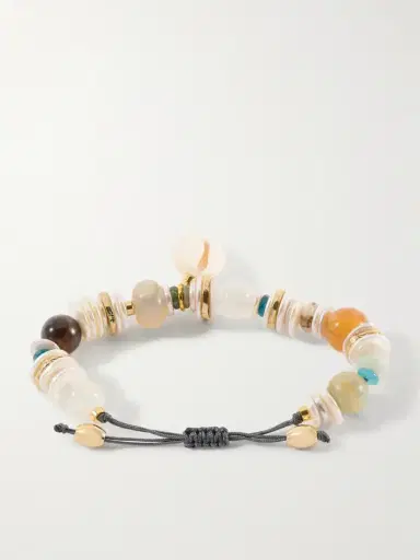 TOHUM Samsara Gold-plated, Leather And Seashell Beaded Bracelet | Thumbnail 3 TOHUM Samsara Gold-plated, Leather And Seashell Beaded Bracelet | Thumbnail 3