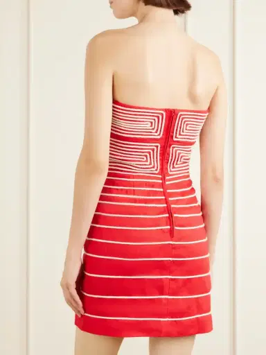 ANDRES OTALORA Muy Poetica Cut-out Embroidered Linen Mini Dress | Thumbnail 3 ANDRES OTALORA Muy Poetica Cut-out Embroidered Linen Mini Dress | Thumbnail 3