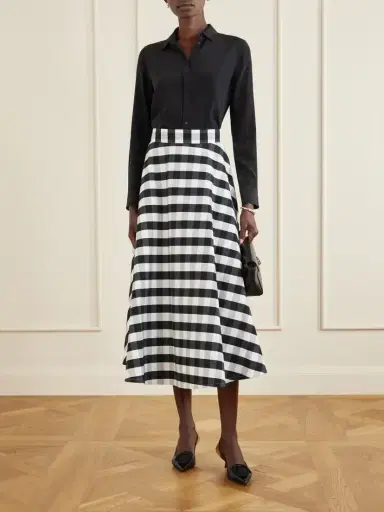 Marta Ferri Vichy Cotton-blend Maxi Skirt | Thumbnail 2 Marta Ferri Vichy Cotton-blend Maxi Skirt | Thumbnail 2