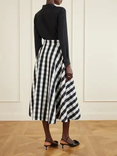 Marta Ferri Vichy Cotton-blend Maxi Skirt | Thumbnail 3 Marta Ferri Vichy Cotton-blend Maxi Skirt | Thumbnail 3