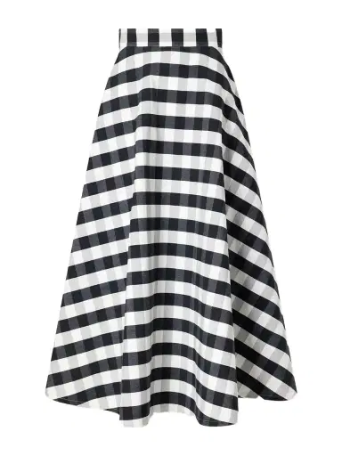Marta Ferri Vichy Cotton-blend Maxi Skirt | Thumbnail 1 Marta Ferri Vichy Cotton-blend Maxi Skirt | Thumbnail 1