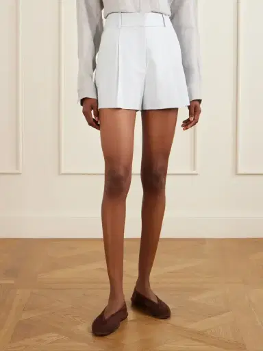 Veronica Beard Craig Pleated Cotton-blend Twill Shorts | Thumbnail 3 Veronica Beard Craig Pleated Cotton-blend Twill Shorts | Thumbnail 3