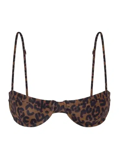 Haight Barbara Leopard-print Bikini Top | Thumbnail 1 Haight Barbara Leopard-print Bikini Top | Thumbnail 1