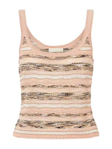 Ulla Johnson Clotilde Striped Pointelle-knit Tank | Thumbnail 1 Ulla Johnson Clotilde Striped Pointelle-knit Tank | Thumbnail 1