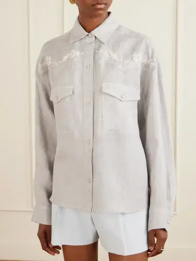 TWP Carter Shirt With French Knots Shirt | Thumbnail 3 TWP Carter Shirt With French Knots Shirt | Thumbnail 3