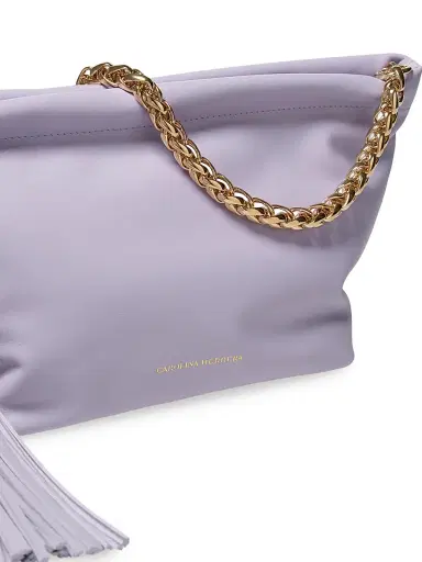 Carolina Herrera Women's Pia Leather Clutch - Violeta | Thumbnail 5 Carolina Herrera Women's Pia Leather Clutch - Violeta | Thumbnail 5