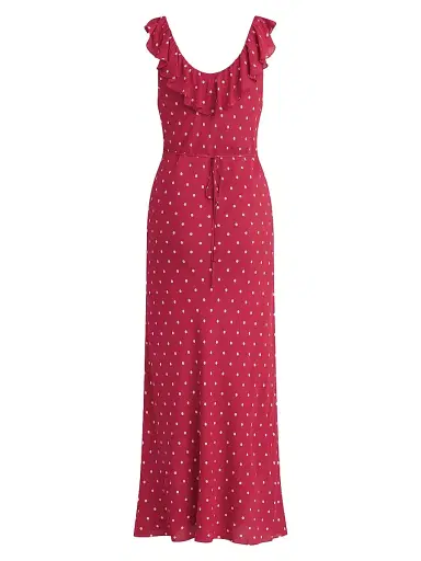 Favorite Daughter Women's The Blossom Ruffle Polka Dot Midi-Dress | Thumbnail 2 Favorite Daughter Women's The Blossom Ruffle Polka Dot Midi-Dress | Thumbnail 2