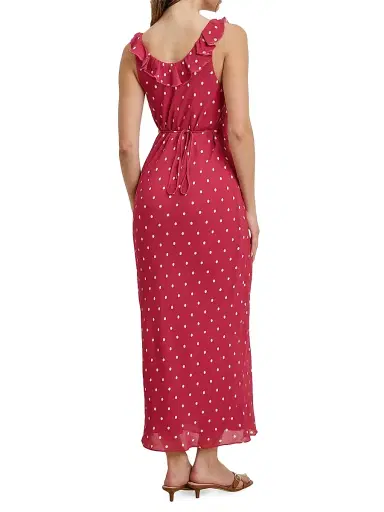 Favorite Daughter Women's The Blossom Ruffle Polka Dot Midi-Dress | Thumbnail 5 Favorite Daughter Women's The Blossom Ruffle Polka Dot Midi-Dress | Thumbnail 5