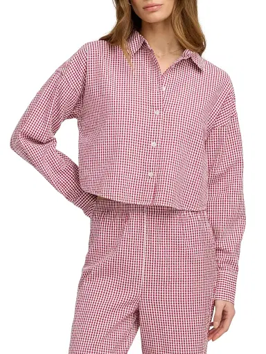 Favorite Daughter Women's The Crop Ex Boyfriend Gingham Shirt | Thumbnail 4 Favorite Daughter Women's The Crop Ex Boyfriend Gingham Shirt | Thumbnail 4