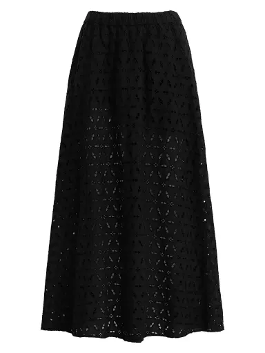 Favorite Daughter Women's The Pretty Please Eyelet Maxi Skirt - Black - Size XL | Thumbnail 1 Favorite Daughter Women's The Pretty Please Eyelet Maxi Skirt - Black - Size XL | Thumbnail 1