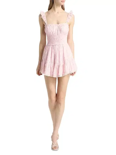 LoveShackFancy Women's Maralina Floral Cotton Minidress - Sweet Nectar | Thumbnail 2 LoveShackFancy Women's Maralina Floral Cotton Minidress - Sweet Nectar | Thumbnail 2