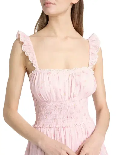 LoveShackFancy Women's Maralina Floral Cotton Minidress - Sweet Nectar | Thumbnail 6 LoveShackFancy Women's Maralina Floral Cotton Minidress - Sweet Nectar | Thumbnail 6