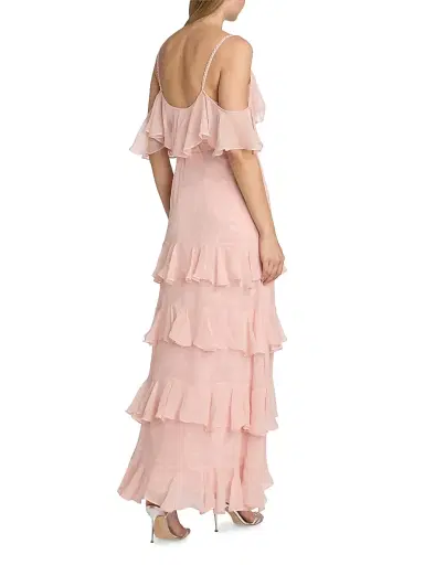 LoveShackFancy Women's Laelia Rose-Print Ruffled Silk Maxi Dress - Pale Mauve | Thumbnail 5 LoveShackFancy Women's Laelia Rose-Print Ruffled Silk Maxi Dress - Pale Mauve | Thumbnail 5