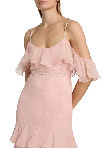 LoveShackFancy Women's Laelia Rose-Print Ruffled Silk Maxi Dress - Pale Mauve | Thumbnail 6 LoveShackFancy Women's Laelia Rose-Print Ruffled Silk Maxi Dress - Pale Mauve | Thumbnail 6