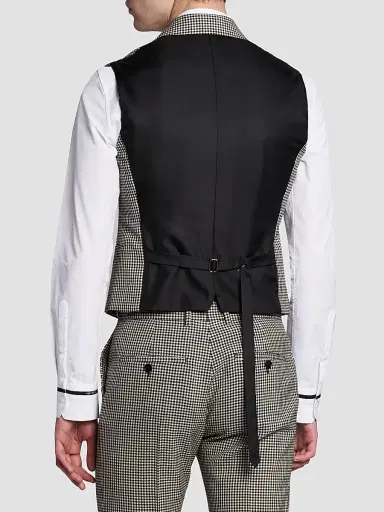 Alexander McQueen Men's Gingham Wool Vest | Thumbnail 5 Alexander McQueen Men's Gingham Wool Vest | Thumbnail 5