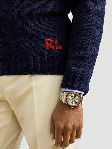 Ralph Lauren Purple Label Men's American Flag Cashmere Pullover Sweater - Classic Chairman Navy - Size XXL | Thumbnail 4 Ralph Lauren Purple Label Men's American Flag Cashmere Pullover Sweater - Classic Chairman Navy - Size XXL | Thumbnail 4