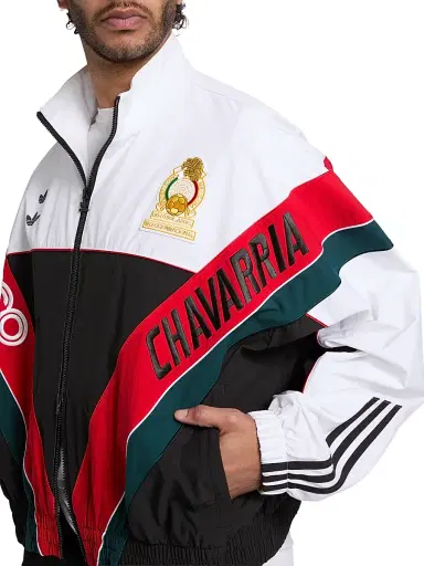 adidas Men's x Willy Chavarria Oversized Anthem Track Jacket - White Black | Thumbnail 6 adidas Men's x Willy Chavarria Oversized Anthem Track Jacket - White Black | Thumbnail 6